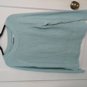 Sonoma Sz L Light Blue Women's Crew Neck Long Sleeve Sweater